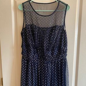 Navy and silver dress